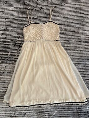 vintage cream mini dress